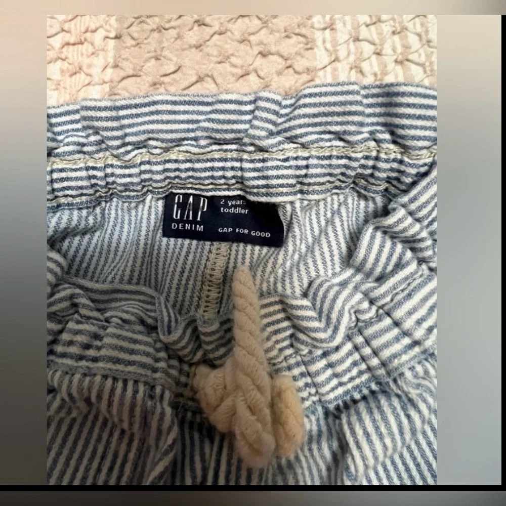 GAP Kids Color White and Blue Jean Jacket